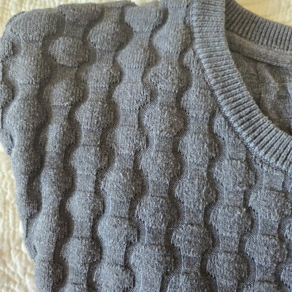 Grey Honeycomb H & M Men's Sweater (22" PTP) - Picture 2 of 7